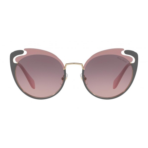 Miu Miu Miu Miu Noir Sunglasses Cat Eye With Cut Cut Lenses Grey Gradient Sunglasses 8602