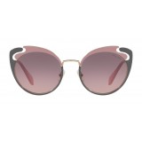 Miu Miu - Miu Miu Noir Sunglasses - Cat Eye with Cut Cut Lenses - Grey Gradient - Sunglasses - Miu Miu Eyewear