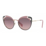 Miu Miu - Occhiali Miu Miu Noir - Cat Eye con Lenti Cut Cut - Grigio Sfumate - Occhiali da Sole - Miu Miu Eyewear