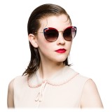 Miu Miu - Occhiali Miu Miu Noir - Cat Eye con Lenti Cut Cut - Grigio Sfumate Lilla - Occhiali da Sole - Miu Miu Eyewear