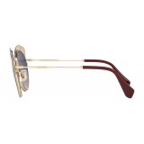 Miu Miu - Miu Miu Noir Sunglasses - Cat Eye with Cut Cut Lenses - Grey Gradient Lilac - Sunglasses - Miu Miu Eyewear