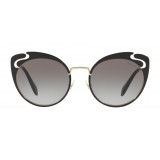 Miu Miu - Miu Miu Noir Sunglasses - Cat Eye with Cut Cut Lenses - Anthracite Gradient - Sunglasses - Miu Miu Eyewear
