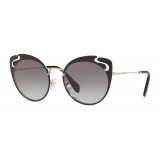 Miu Miu - Occhiali Miu Miu Noir - Cat Eye con Lenti Cut Cut - Antracite Sfumate - Occhiali da Sole - Miu Miu Eyewear