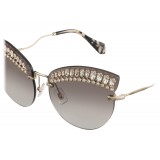 Miu Miu - Occhiali Miu Miu Scenique con Cristalli - Cat Eye - Antracite Sfumate - Occhiali da Sole - Miu Miu Eyewear