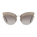 Miu Miu - Occhiali Miu Miu Scenique con Cristalli - Cat Eye - Antracite Sfumate - Occhiali da Sole - Miu Miu Eyewear