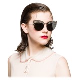 Miu Miu - Occhiali Miu Miu Scenique con Cristalli - Cat Eye - Ardesia - Occhiali da Sole - Miu Miu Eyewear