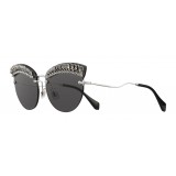 Miu Miu - Occhiali Miu Miu Scenique con Cristalli - Cat Eye - Ardesia - Occhiali da Sole - Miu Miu Eyewear