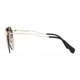 Miu Miu - Miu Miu Manière with Pearls Sunglasses - Round - Anthracite Gradient - Sunglasses - Miu Miu Eyewear