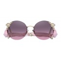 Miu Miu - Occhiali Miu Miu Manière con Perle - Limited Edition - Rotondi - Grigio Alabastro - Occhiali da Sole - Miu Miu Eyewear