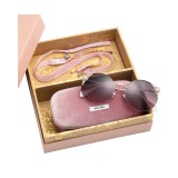 Miu Miu - Occhiali Miu Miu Manière con Perle - Limited Edition - Rotondi - Grigio Alabastro - Occhiali da Sole - Miu Miu Eyewear