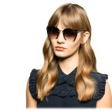 Miu Miu - Occhiali Miu Miu Rasoir con Lenti Cut Off - Squadrati - Antracite Sfumate - Occhiali da Sole - Miu Miu Eyewear