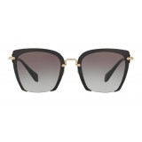 Miu Miu - Occhiali Miu Miu Rasoir con Lenti Cut Off - Squadrati - Antracite Sfumate - Occhiali da Sole - Miu Miu Eyewear