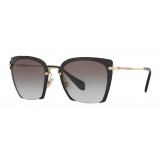 Miu Miu - Occhiali Miu Miu Rasoir con Lenti Cut Off - Squadrati - Antracite Sfumate - Occhiali da Sole - Miu Miu Eyewear