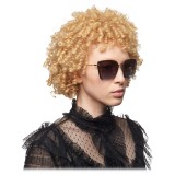 Miu Miu - Occhiali Miu Miu Rasoir con Lenti Cut Off - Squadrati - Cacao Lil - Occhiali da Sole - Miu Miu Eyewear