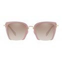 Miu Miu - Occhiali Miu Miu Rasoir con Lenti Cut Off - Squadrati - Antracite Marrone - Occhiali da Sole - Miu Miu Eyewear