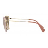 Miu Miu - Occhiali Miu Miu Rasoir con Lenti Cut Off - Squadrati - Antracite Marrone - Occhiali da Sole - Miu Miu Eyewear