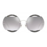 Miu Miu - Miu Miu Reveal with Glitter Sunglasses - Round - Grey Gradient - Sunglasses - Miu Miu Eyewear