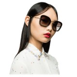 Miu Miu - Miu Miu Reveal with Glitter Sunglasses - Oversize - Anthracite Gradient - Sunglasses - Miu Miu Eyewear
