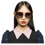Miu Miu - Occhiali Miu Miu Reveal con Glitter - Squadrati - Antracite Sfumato - Occhiali da Sole - Miu Miu Eyewear