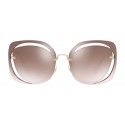 Miu Miu - Miu Miu Scénique with Cut Cut Sunglasses - Flat - Brown Gradient - Sunglasses - Miu Miu Eyewear