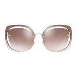 Miu Miu - Miu Miu Scénique with Cut Cut Sunglasses - Flat - Brown Gradient - Sunglasses - Miu Miu Eyewear