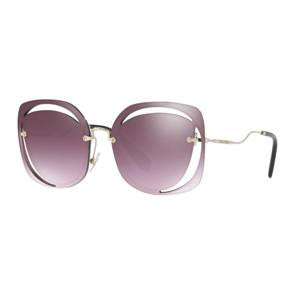 Miu Miu - Miu Miu Scénique with Cut Cut Sunglasses - Flat - Blue ...