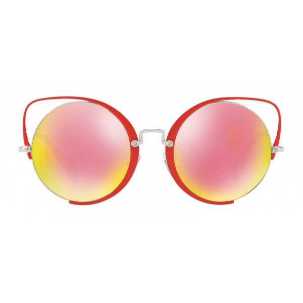 Miu Miu - Miu Miu Scénique Croisière Sunglasses - Cat Eye - Rose Mirrored - Sunglasses - Miu Miu Eyewear