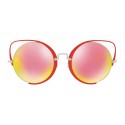 Miu Miu - Miu Miu Scénique Croisière Sunglasses - Cat Eye - Rose Mirrored - Sunglasses - Miu Miu Eyewear