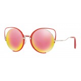 Miu Miu - Miu Miu Scénique Croisière Sunglasses - Cat Eye - Rose Mirrored - Sunglasses - Miu Miu Eyewear