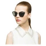 Miu Miu - Occhiali Miu Miu Noir - Cat Eye con Lenti Cut Out - Carbone Specchio - Occhiali da Sole - Miu Miu Eyewear