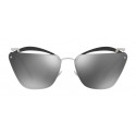 Miu Miu - Miu Miu Noir Sunglasses - Cat Eye with Cut Out Lenses - Coal Mirror - Sunglasses - Miu Miu Eyewear