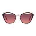 Miu Miu - Miu Miu Noir Sunglasses - Cat Eye with Cut Out Lenses - Pink - Sunglasses - Miu Miu Eyewear