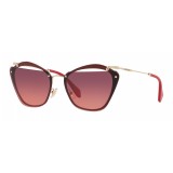 Miu Miu - Occhiali Miu Miu Noir - Cat Eye con Lenti Cut Out - Rosa - Occhiali da Sole - Miu Miu Eyewear