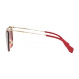 Miu Miu - Miu Miu Noir Sunglasses - Cat Eye with Cut Out Lenses - Pink - Sunglasses - Miu Miu Eyewear
