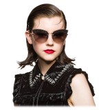 Miu Miu - Miu Miu Noir with Glitter Sunglasses - Cat Eye - Grey Gradient - Sunglasses - Miu Miu Eyewear