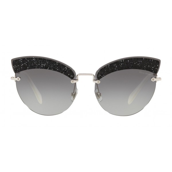 Miu Miu - Miu Miu Noir with Glitter Sunglasses - Cat Eye - Grey Gradient - Sunglasses - Miu Miu Eyewear