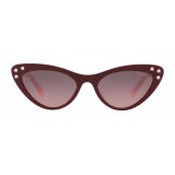 Miu Miu - Miu Miu Catwalk Sunglasses with Logo - Cat Eye - Gray Gradient Alabaster - Sunglasses - Miu Miu Eyewear