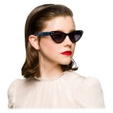 Miu Miu - Miu Miu Catwalk Sunglasses with Logo - Cat Eye - Mirrored Gradient Ink - Sunglasses - Miu Miu Eyewear