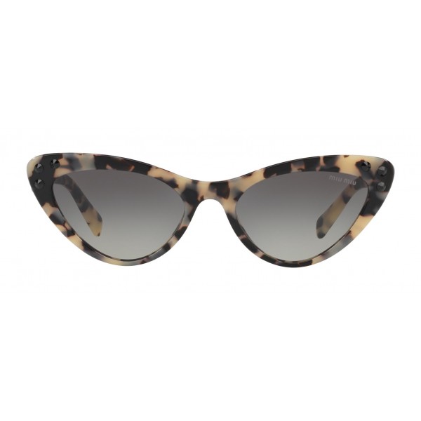 Miu Miu - Miu Miu Catwalk Sunglasses with Logo - Cat Eye - Grey Havana Gradient - Sunglasses - Miu Miu Eyewear