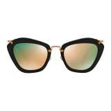 Miu Miu - Occhiali Miu Miu Noir - Cat Eye - Oro Rosa - Occhiali da Sole - Miu Miu Eyewear