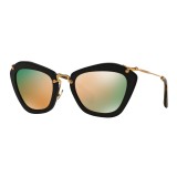 Miu Miu - Occhiali Miu Miu Noir - Cat Eye - Oro Rosa - Occhiali da Sole - Miu Miu Eyewear