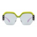 Miu Miu - Occhiali Miu Miu Sorbet - Mascherina - Azzurro - Occhiali da Sole - Miu Miu Eyewear