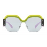 Miu Miu - Miu Miu Sorbet Sunglasses - Mask - Light Blue - Sunglasses - Miu Miu Eyewear