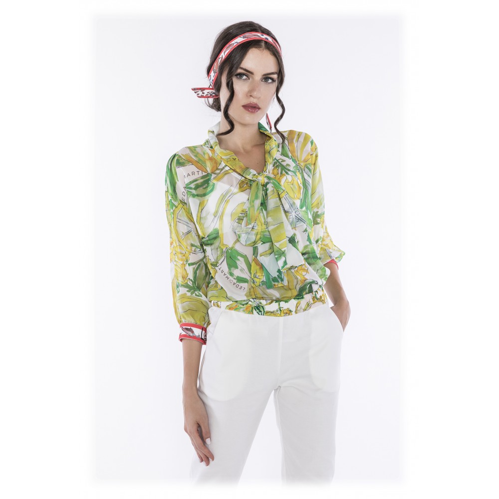 Leda Di Marti - Indo Long Sleeves Shirt - Cedar Print - Haute Couture ...