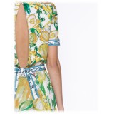 Leda Di Marti - Krill Top - Cedar Print Ocean Decoration - Haute Couture Made in Italy - Luxury High Quality Dress