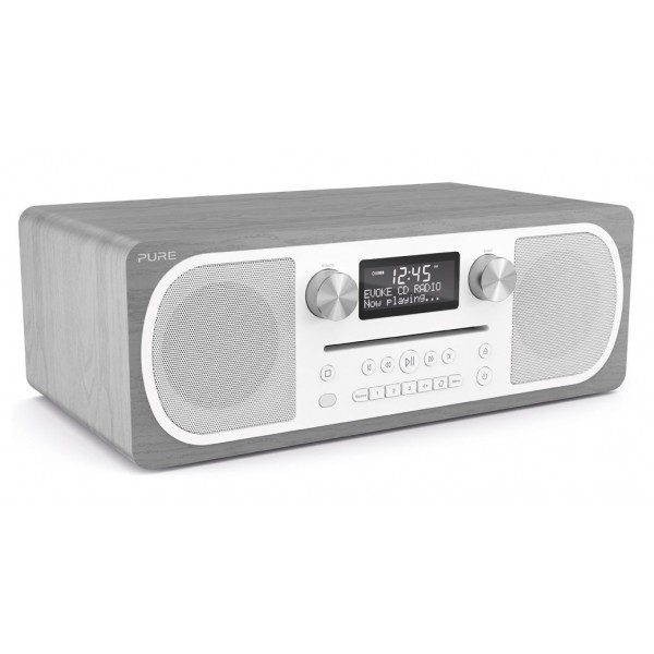 Pure - Evoke C-D6 - Grigio Quercia - Sistema Audio Stereo All-in-One con Bluetooth - Radio Digitale di Alta Qualità