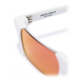 Marcelo Burlon - White Linda Farrow Edition Cut-Out Sunglasses - County of Milan - Marcelo Burlon Eyewear