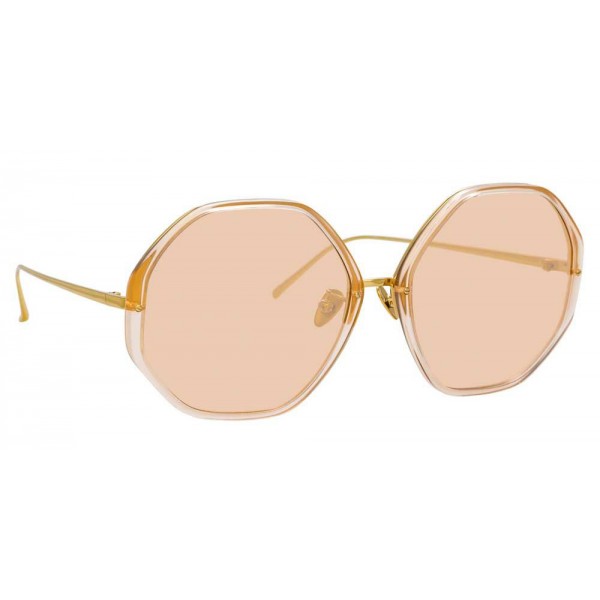 Linda Farrow - Occhiali da Sole Oversized 901 C6 - Pesca - Linda Farrow Eyewear