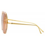 Linda Farrow - 901 C6 Oversized Sunglasses - Peach - Linda Farrow Eyewear