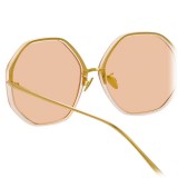 Linda Farrow - 901 C6 Oversized Sunglasses - Peach - Linda Farrow Eyewear